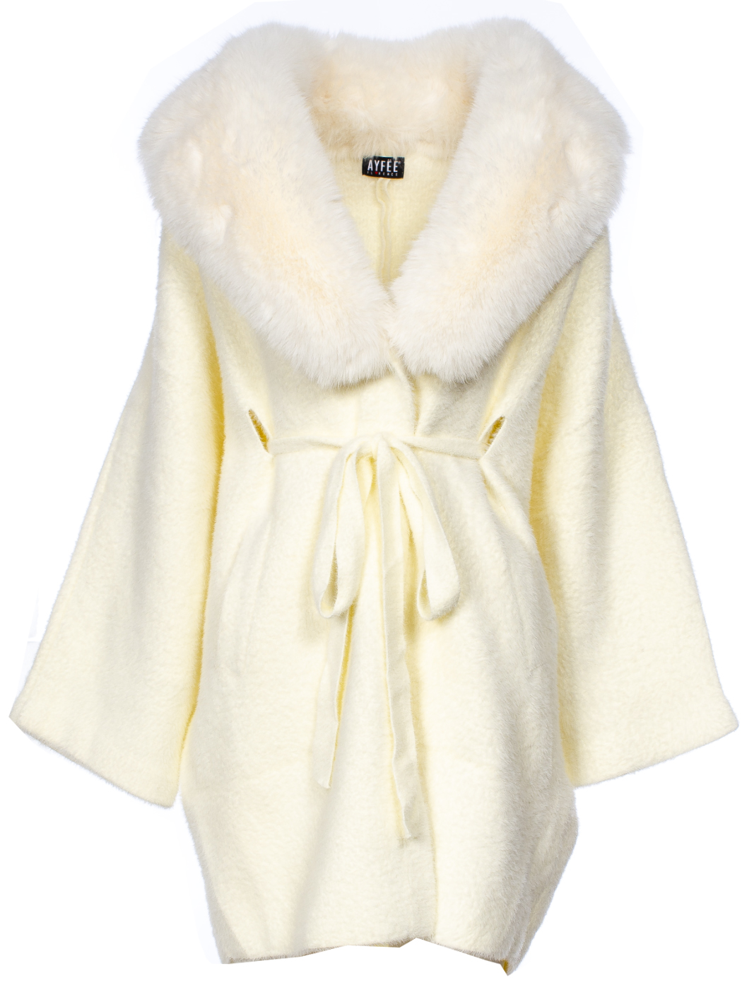 MANTELLA COLLO PELLICCIA,3 TG,100%NY,MADE IN PRC  - IVORY